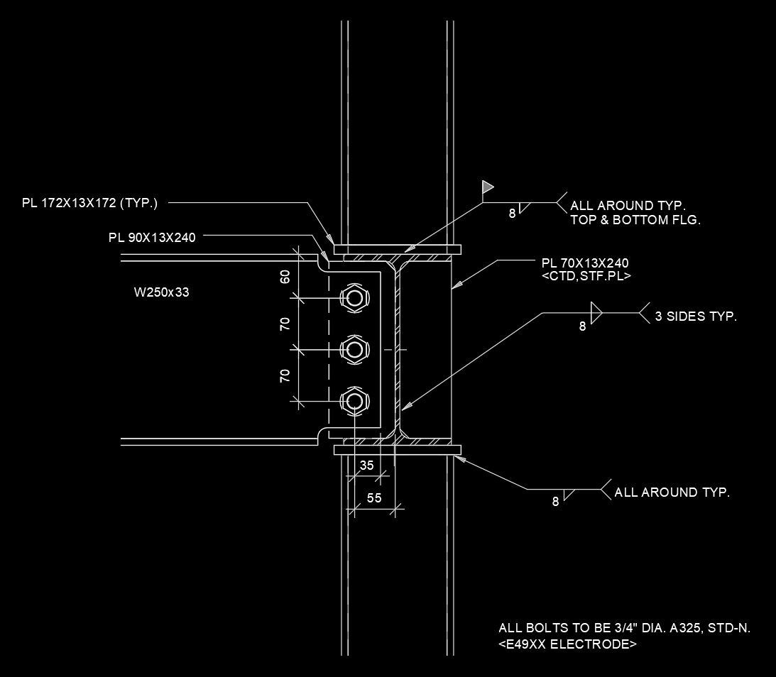 Steel connection detail